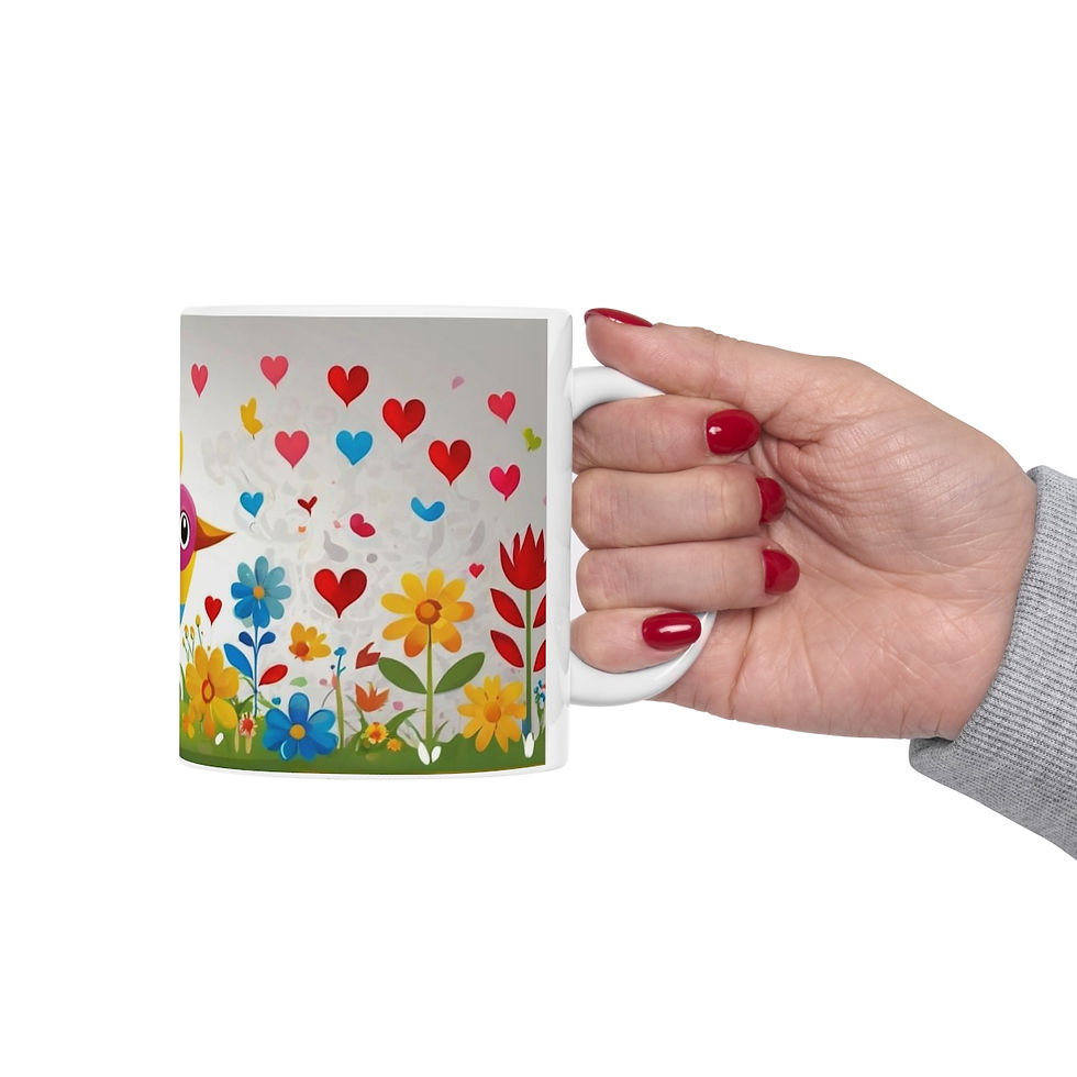 Thumbnail: Ceramic Mug 11oz, text: Beak-a-boo! I see you!