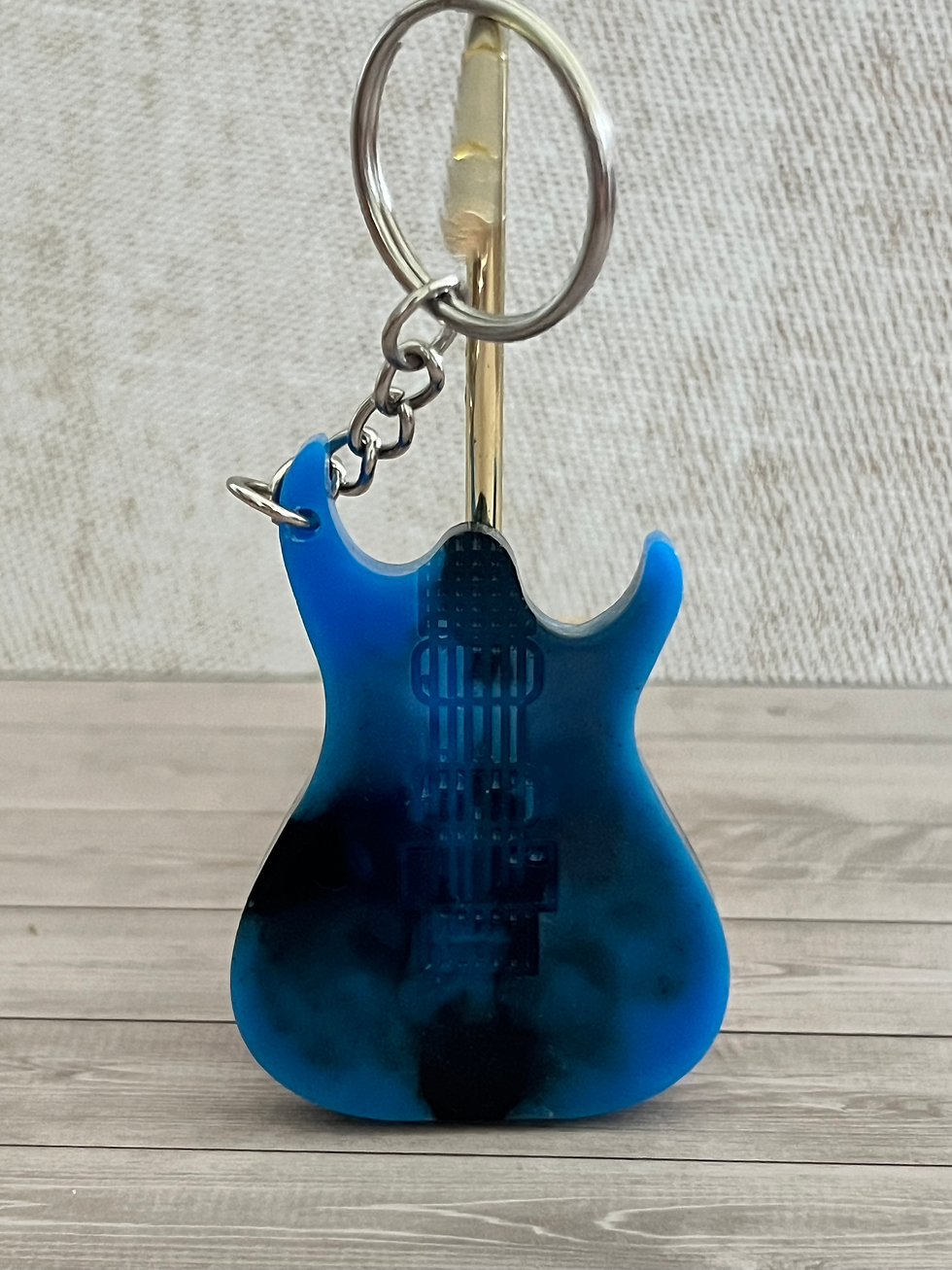 Porte-clés Guitare Électrique "Blue Smoke"