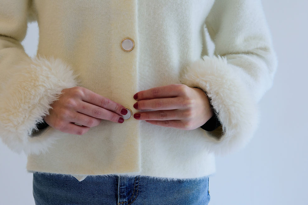 Thumbnail: Elodie Faux Fur Jacket - White 