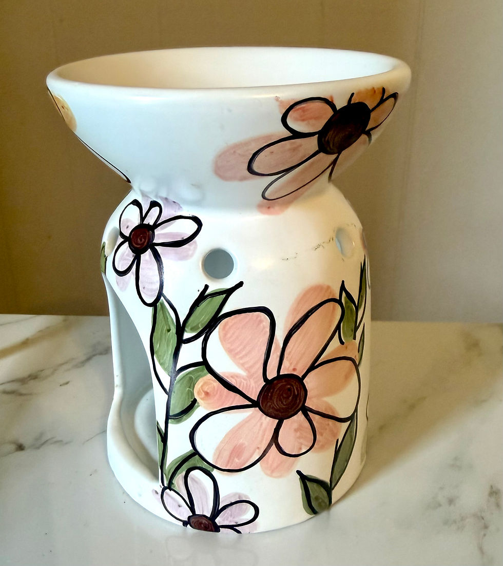 Thumbnail: (Hand Drawn) Muted Florals Wax Warmer (Electric Lighter is extra)