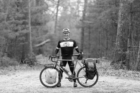 North of Forty man biking