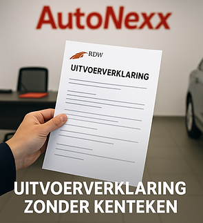 uitvoerverklaring zonder kenteken