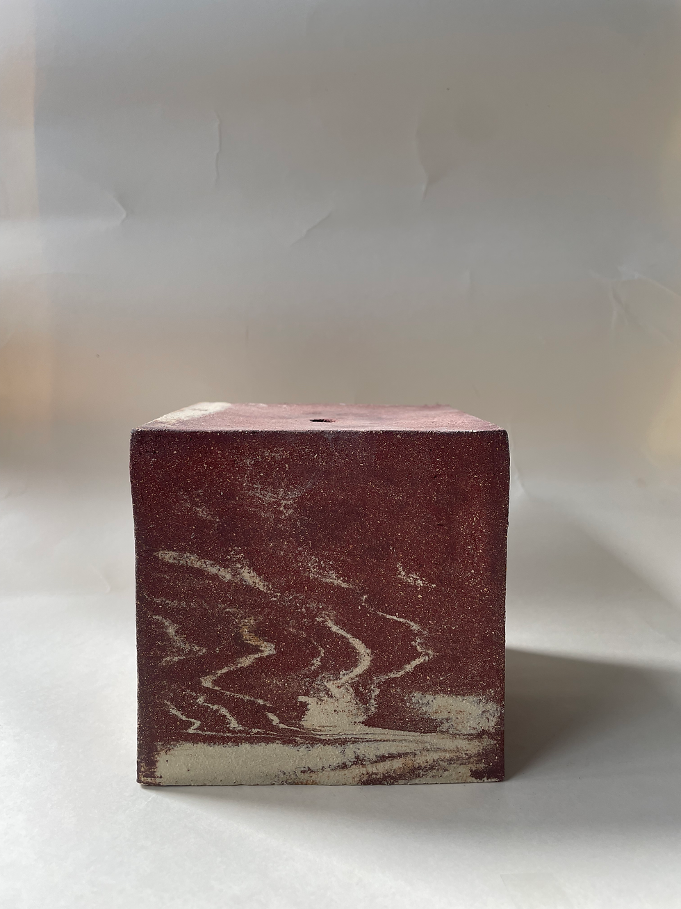 Lampe de table cube terre mêlée