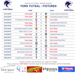 York Futsal Fixtures