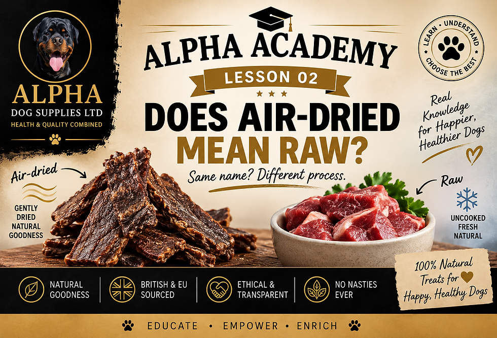 Alpha Academy Lesson 2: Does air-dried mean raw?