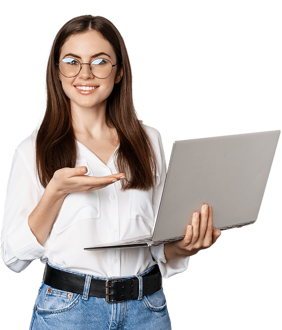 SEO analyst reviewing a keyword performance report on a laptop