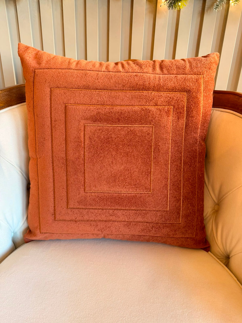 Miniatura: ALMOFADA 50X50 ALTO-RELEVO EM BOUCLE (TERRACOTA) - 1UN