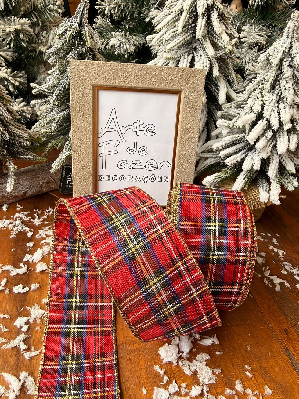 Miniatura: FITA NATAL 6,3cm X 9,14m XADREZ SORTIDO (VERMELHO) - 1UN