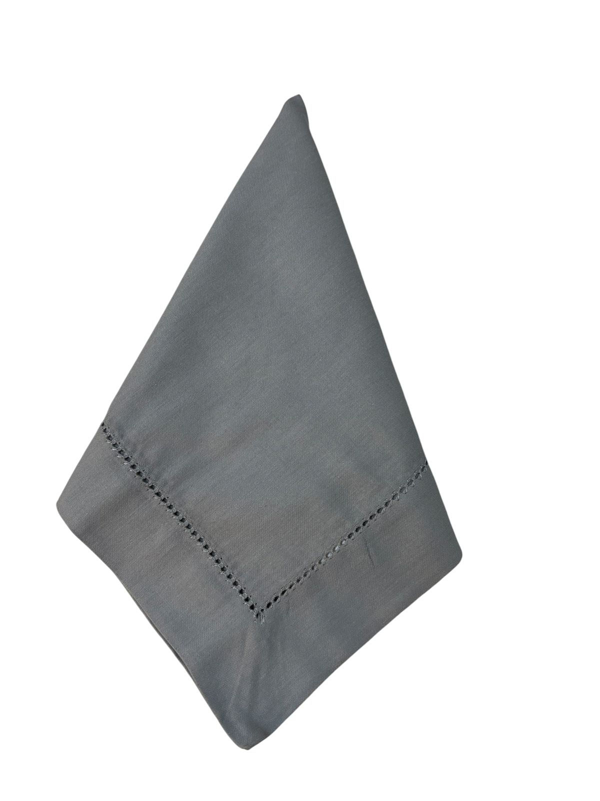 GUARDANAPOS 4PCS 40X40CM  A JOUR PERCAL SILVER (CINZA) - 1UN