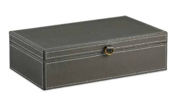 Miniatura: CAIXA EM MDF COM REVESTIMENTO PU G (CINZA) - 1UN