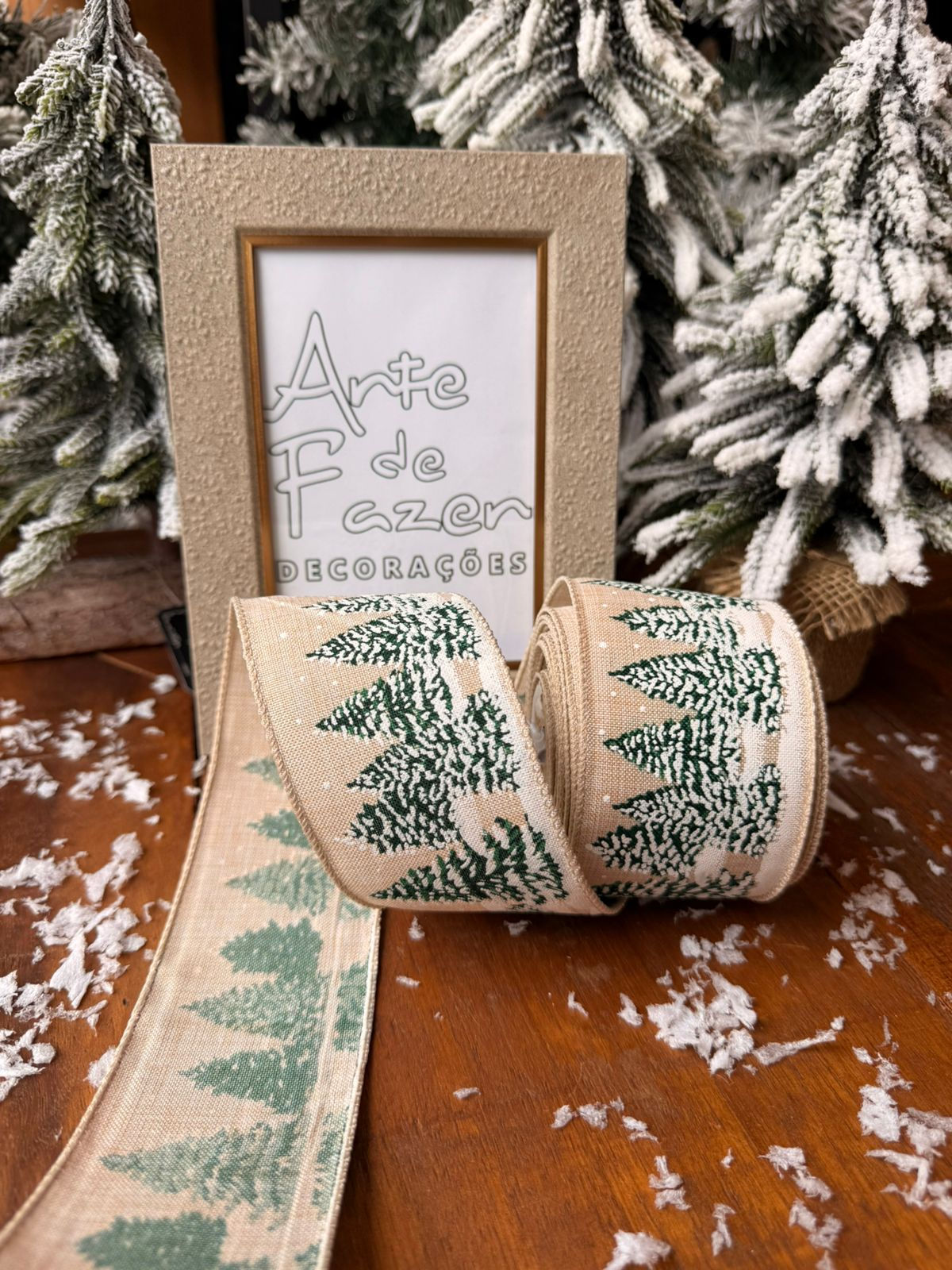 FITA NATAL 6,3cmx9,14m PINHEIRO (NUDE/VERDE) - 1 UN