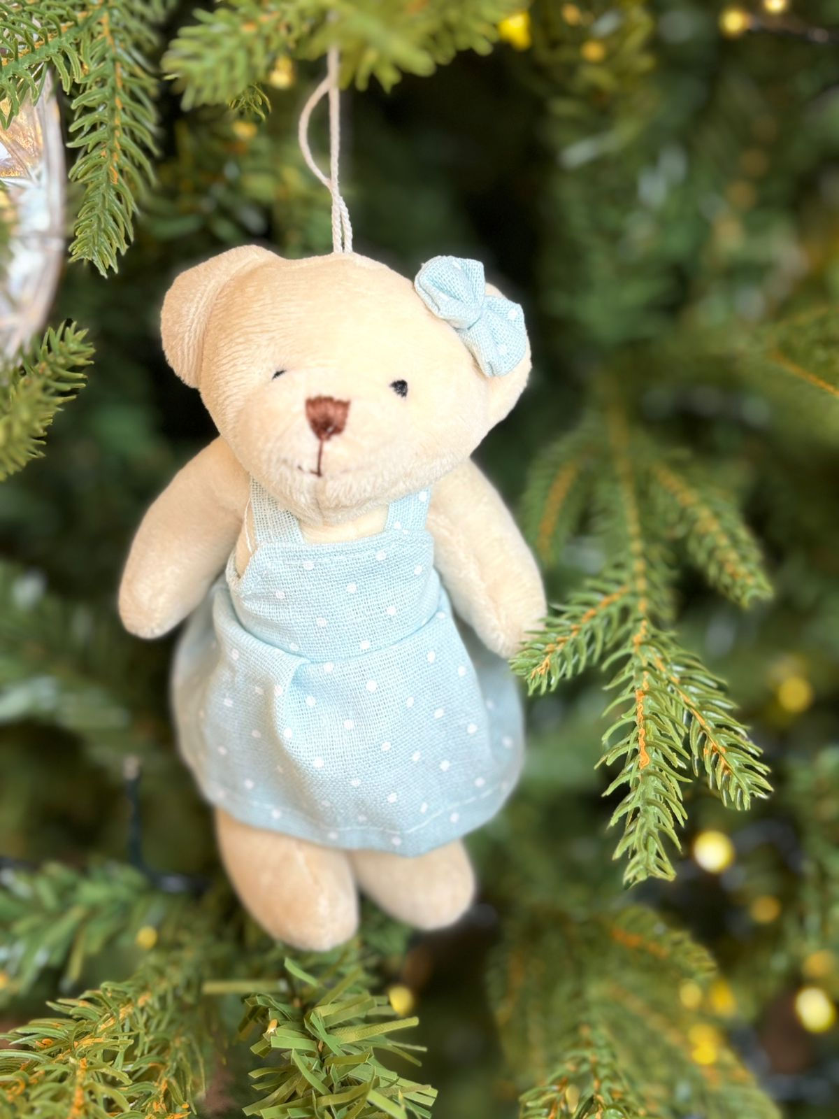 MINI URSO MENINA PELUCIA (AZUL) 1UN