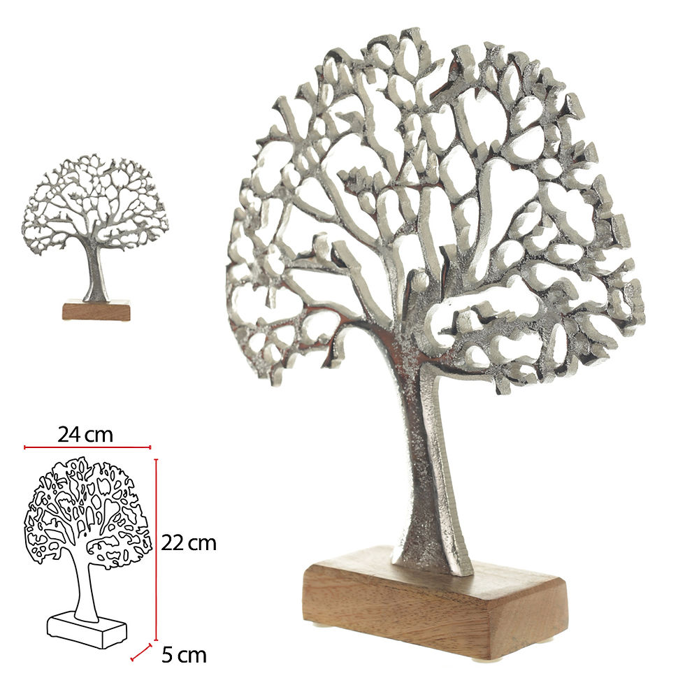 Miniatura: ESCULTURA ARVORE DA VIDA METAL (PRATA) - 1UN
