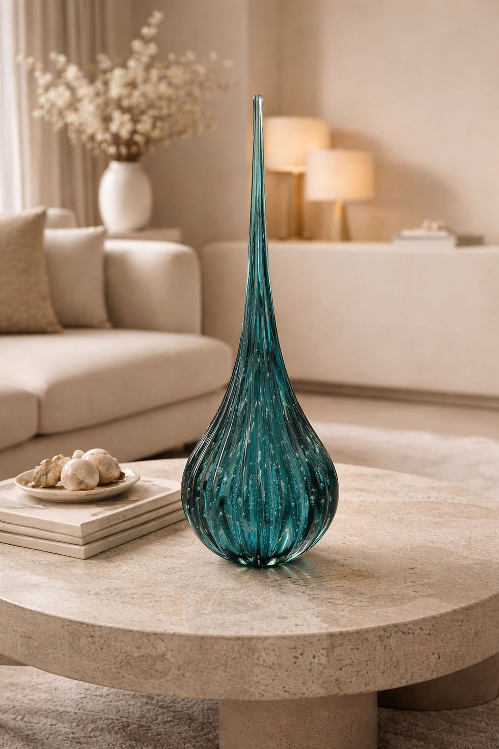 Miniatura: GOTA EM MURANO M (AQUAMARINE) - 1UN
