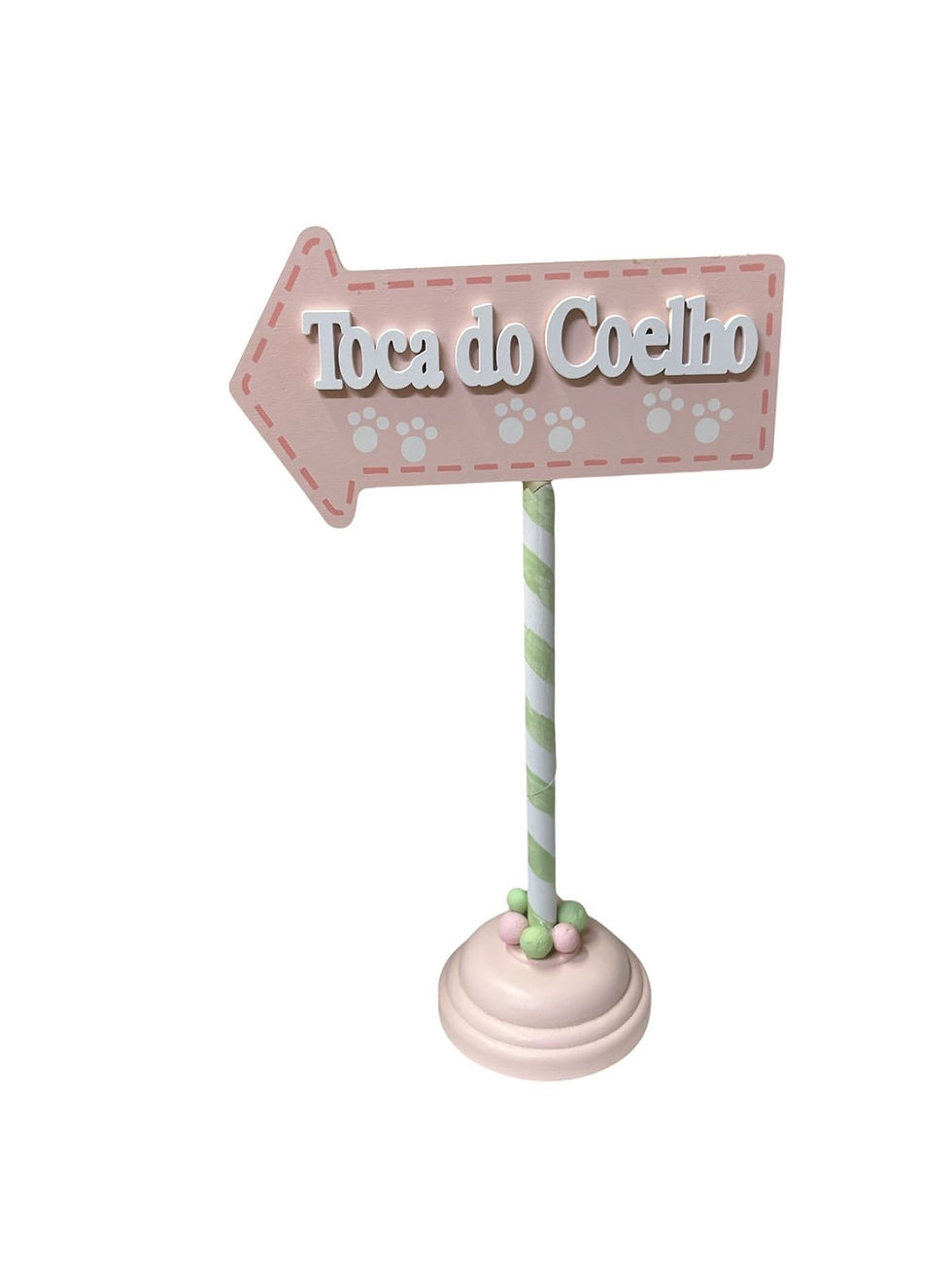 Miniatura: PLACA TOCA DO COELHO (ROSA/VERDE) - 1UN