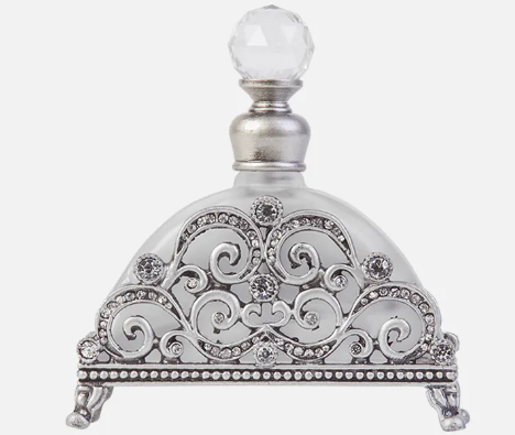 VIDRO PARA PERFUME DECORATIVO METAL (PRATA) - 1UN
