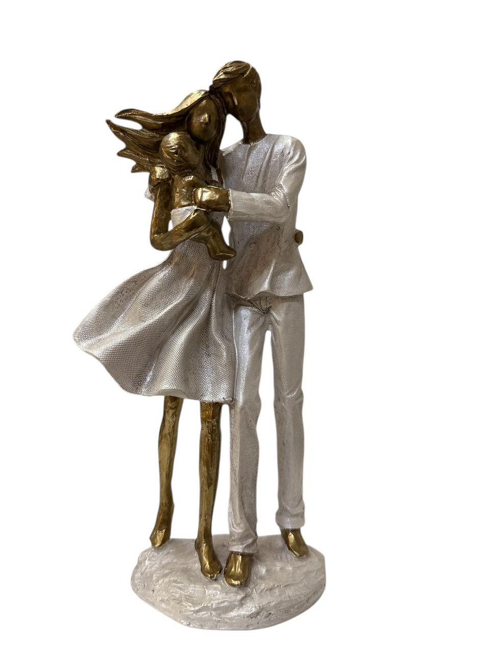 Miniatura: CASAL COM FILHO DECORATIVO (DOURADO/ICE) - 1UN
