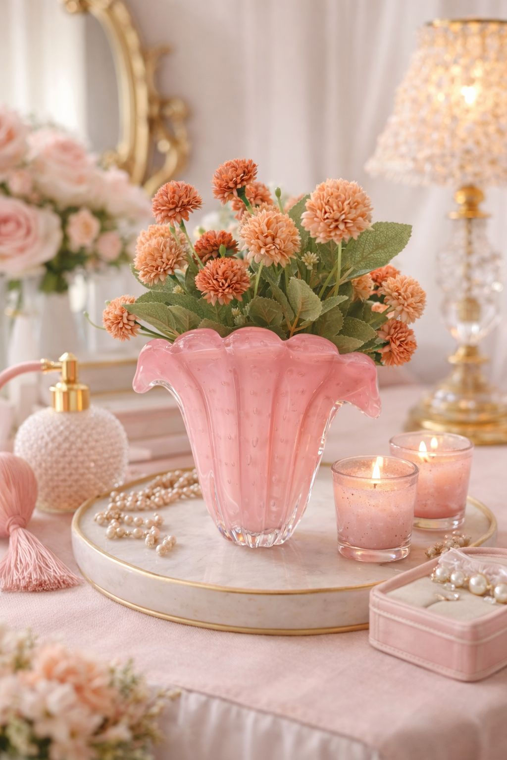 VASO EM MURANO P (ROSA CANDY) - 1UN