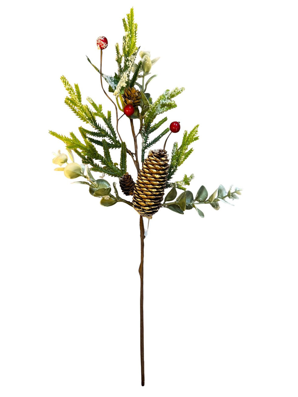 Miniatura: GALHO NATAL BERRY (VERMELHO)  49CM - 1UN