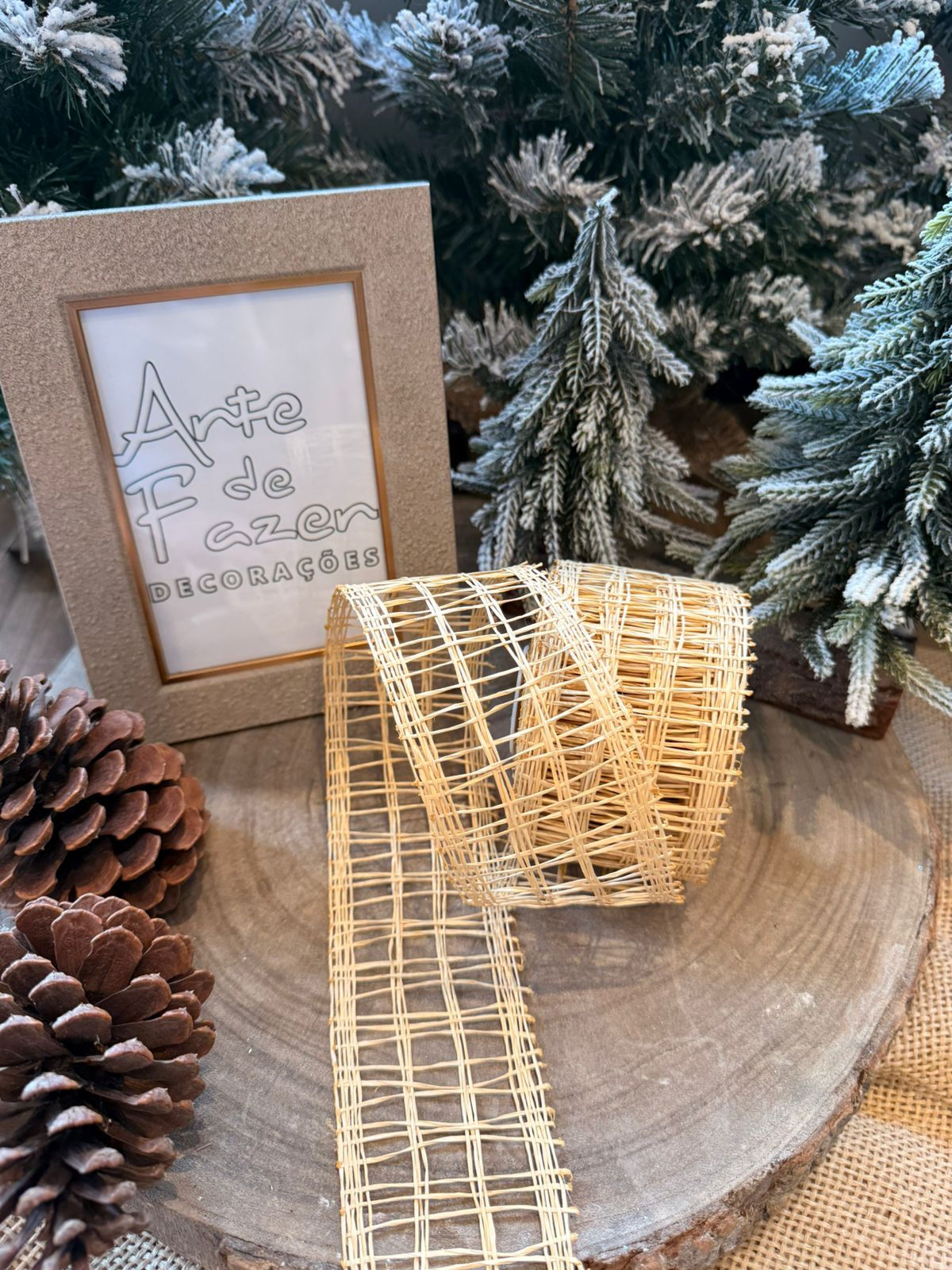 FITA TELA RUSTICA 6,3cmX9,14m (BEGE) - 1UN