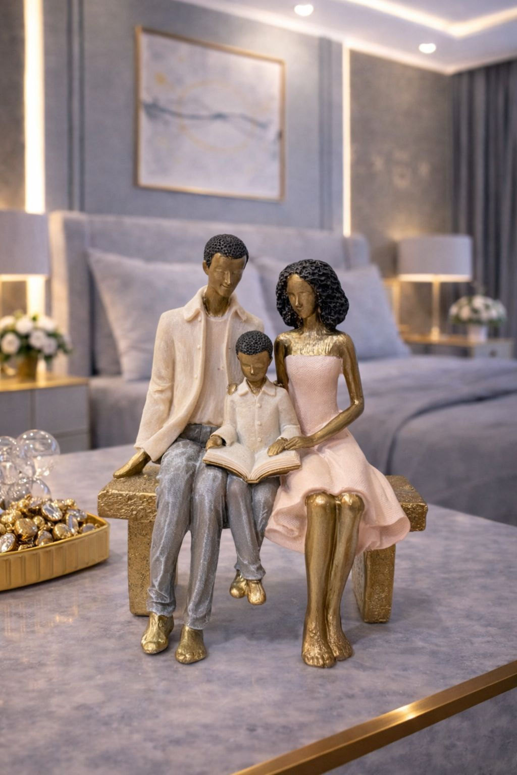 FAMILIA DECORATIVA CASAL COM FILHO - 1UN