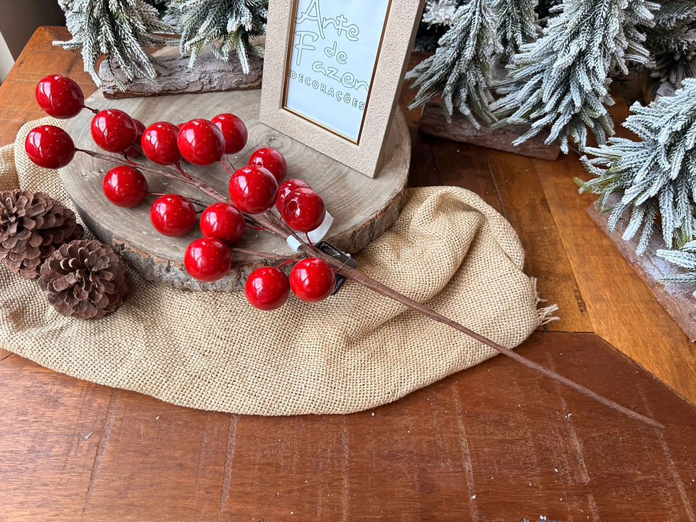 Miniatura: GALHO NATAL BERRY (VERMELHO) 64cm - 1 UN