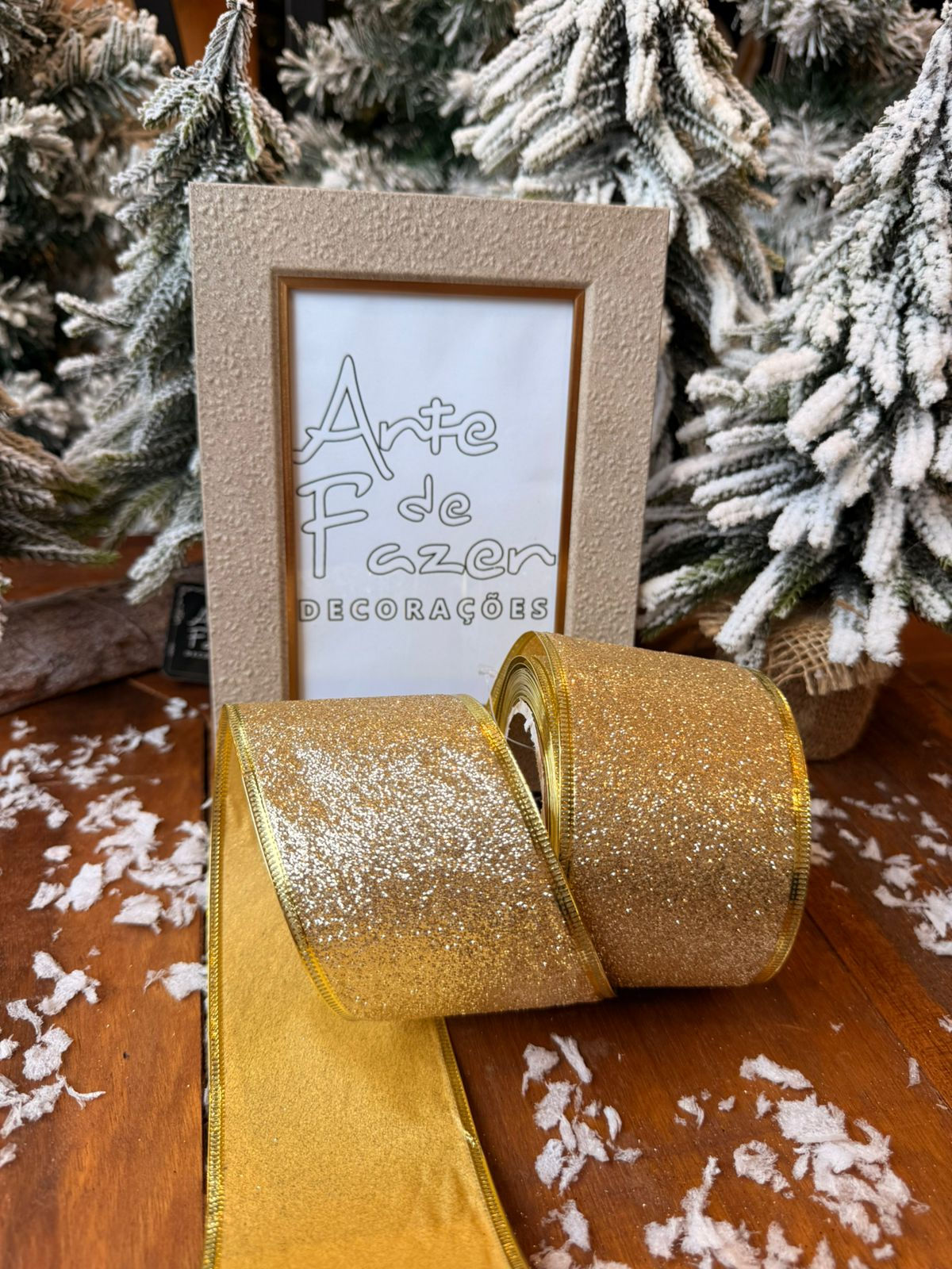 FITA 6,3cmx9,14m COM GLITTER (DOURADO) -1UN