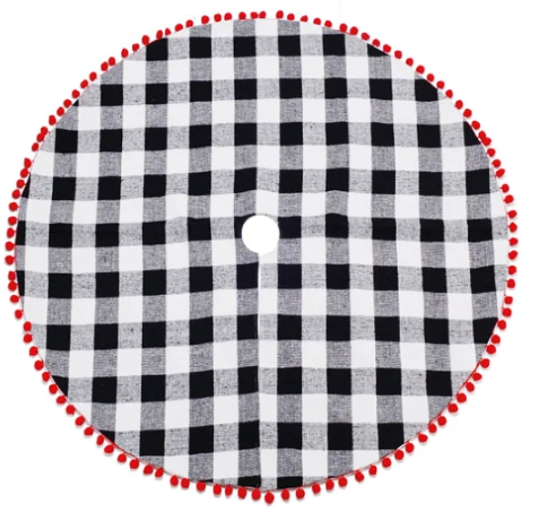 Miniatura: SAIA DE ARVORE  XADREZ (PRETO/BRANCO/VERMELHO) 120cm - 1 UN