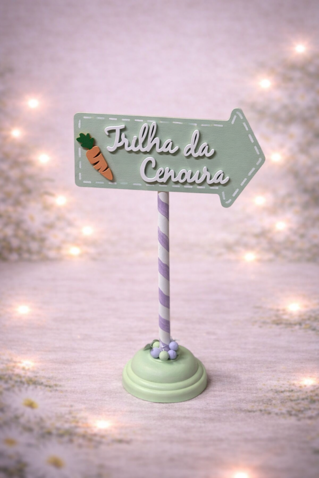 PLACA TRILHA DA CENOURA (VERDE/LILAS) - 1UN