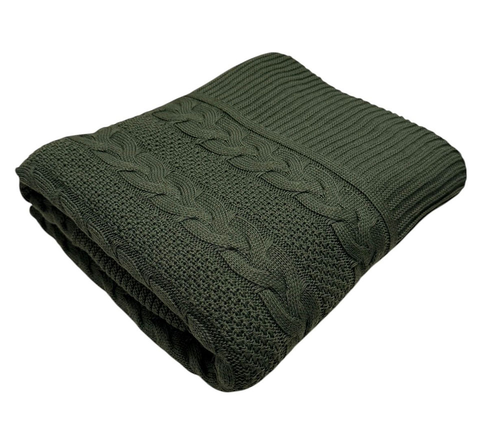 Miniatura: MANTA TRICO 130X175 (VERDE ESSEN) - 1UN