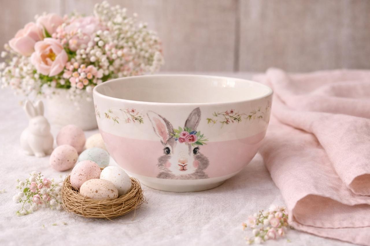 BOWL PASCOA (BRANCO/ROSA) - 1 UN