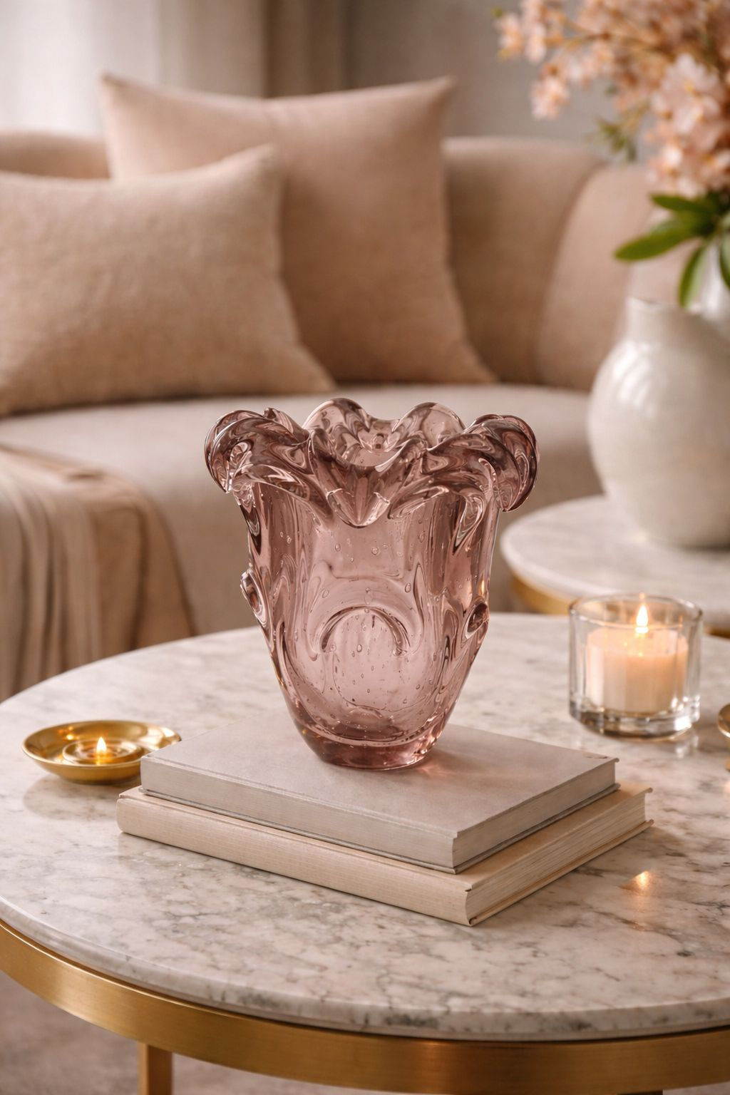 VASO EM MURANO U (VINTAGE ROSE) - 1UN