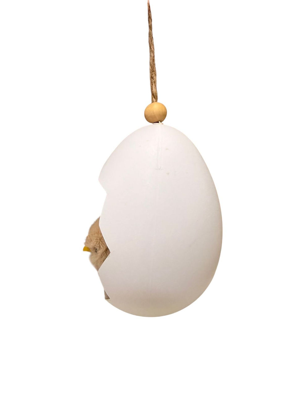 Miniatura: PENDENTE CASCA C/ PINTINHO (BRANCO/BEGE) - 1UN