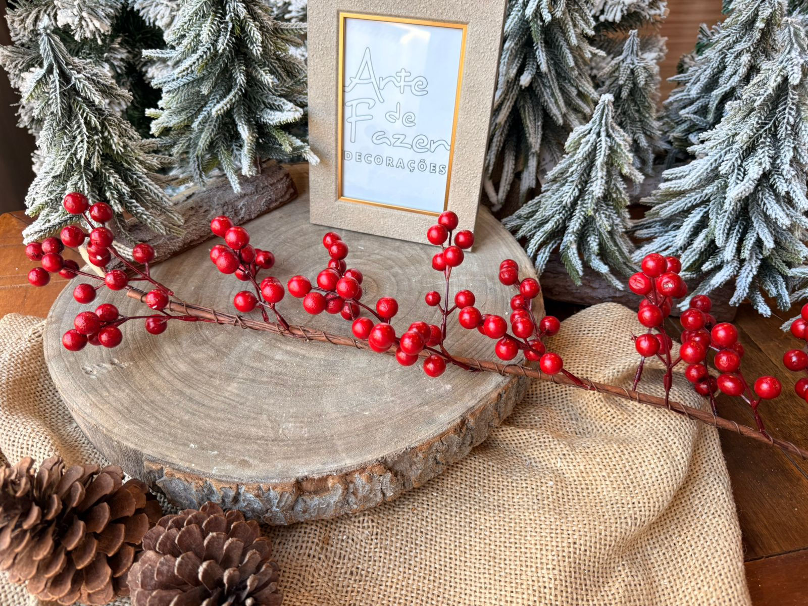 GALHO NATAL BERRY (VERMELHO) 90cm - 1UN