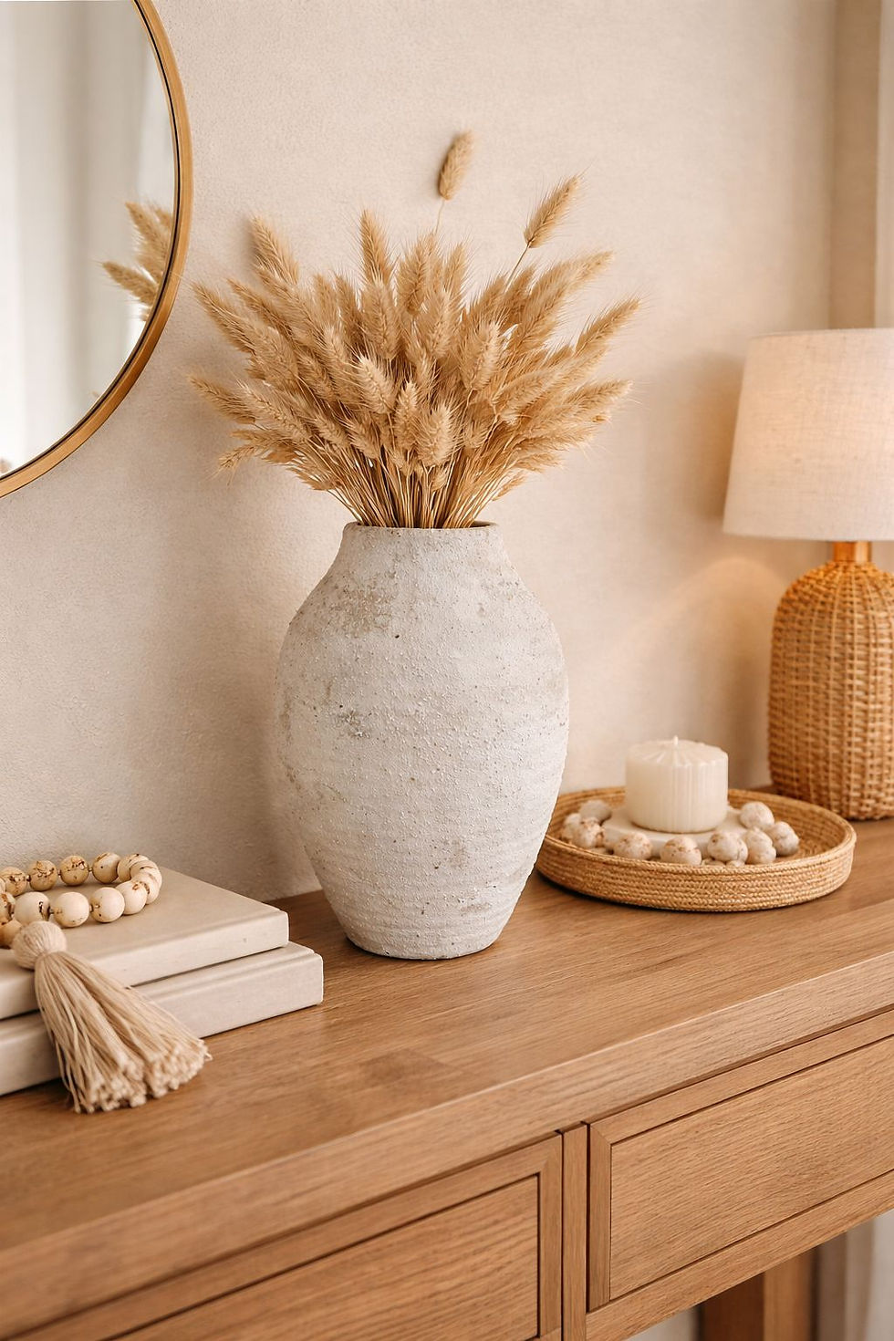 Miniatura: VASO DECORATIVO EM CERAMICA (CIMENTO) - 1UN