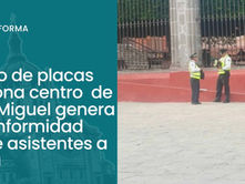 Retiro de placas en zona centro de San Miguel genera inconformidad entre asistentes a misa