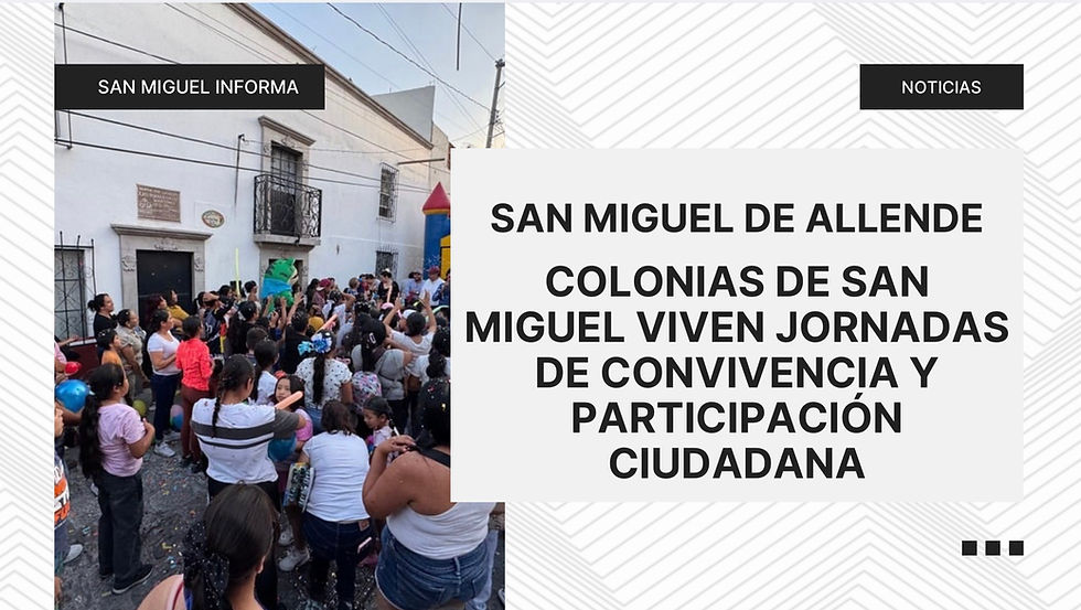 Colonias de San Miguel viven jornadas de convivencia y participación ciudadana