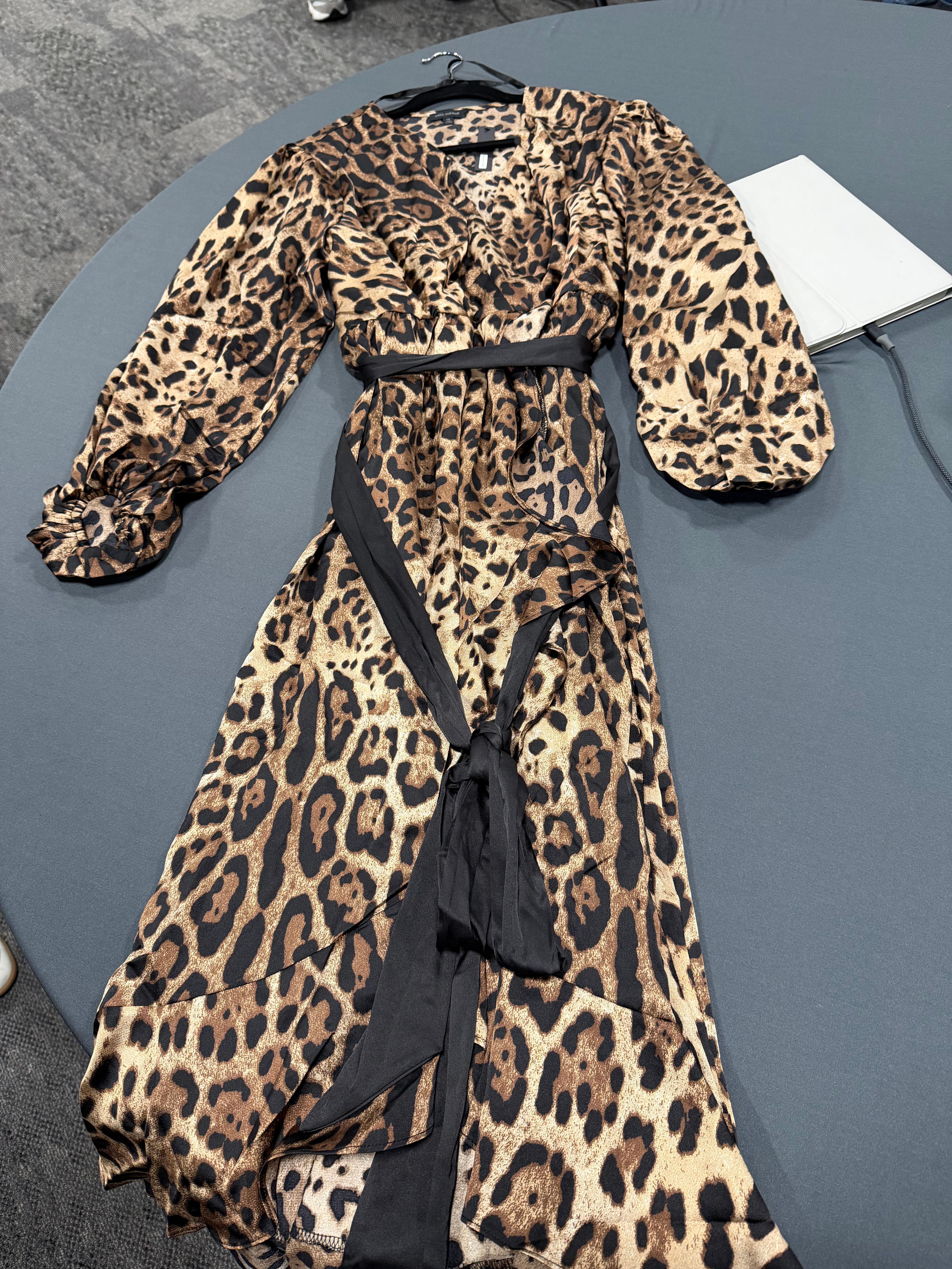130 - Cheetah satin dress
