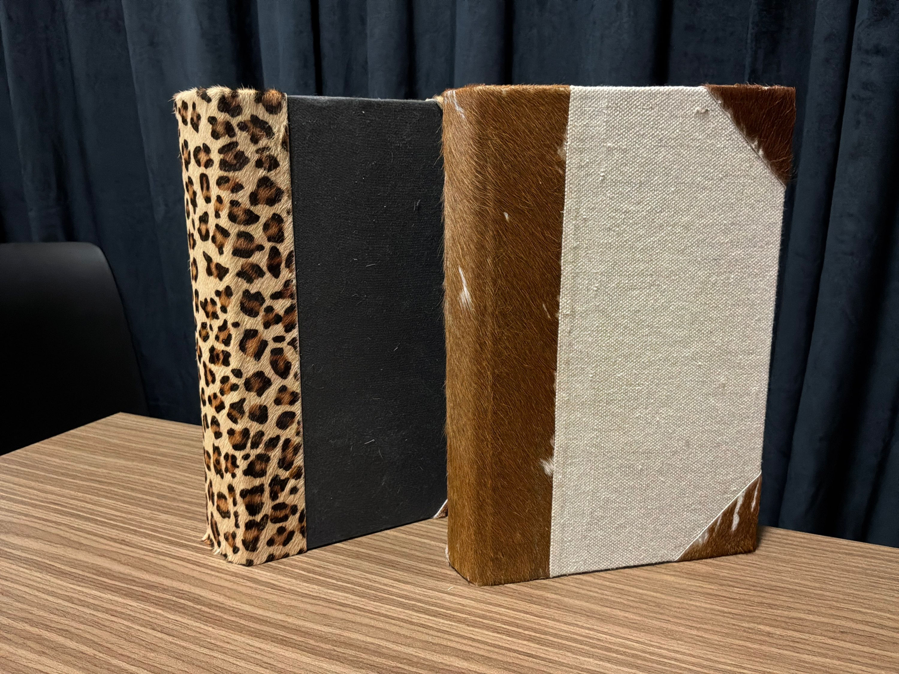 044 Table Books Leopard and Cowhide