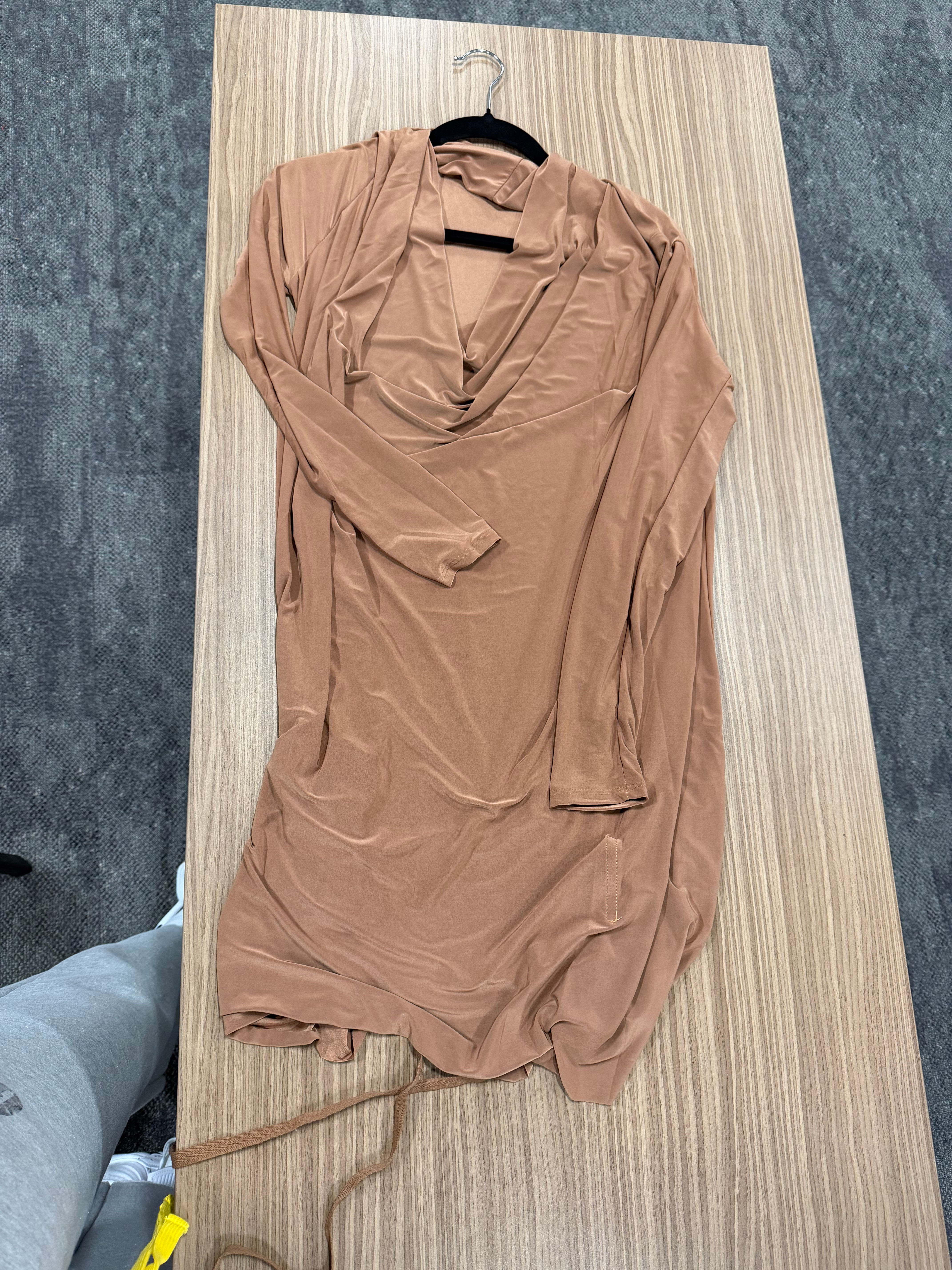145 - camel long sleeve dress
