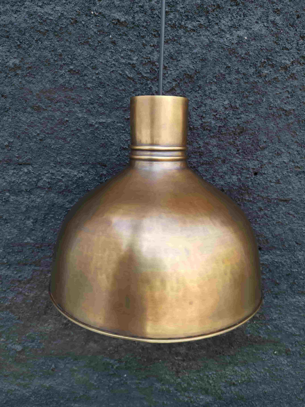 Custom brass pendant lamps for modern office interior in Bali