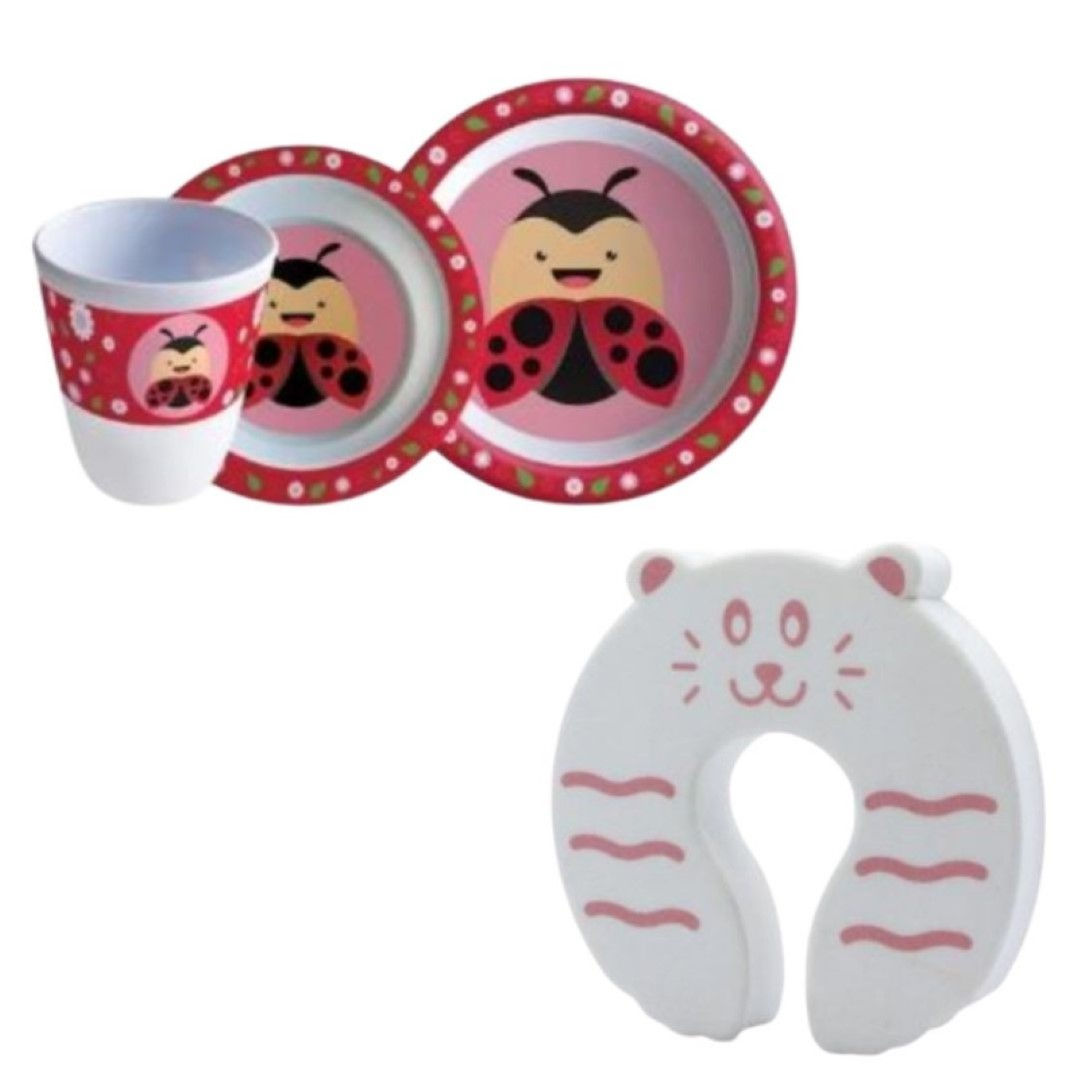 Kit Pratos e Protetor de Portas