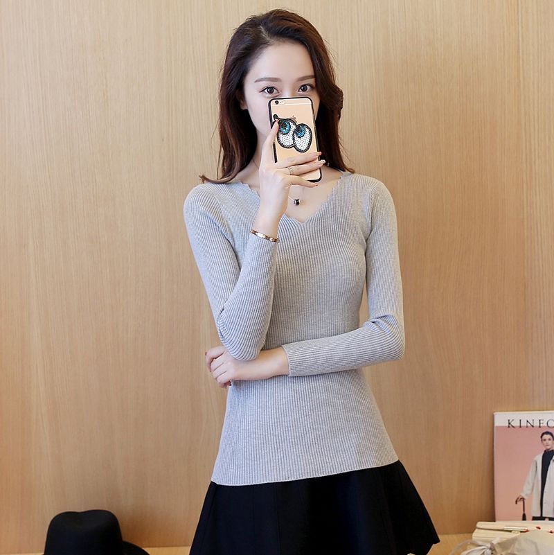 Miniatura: Knitted Sweater Women Pullover 2023 Jumper Sweater Autumn Winter Solid Slim Chic