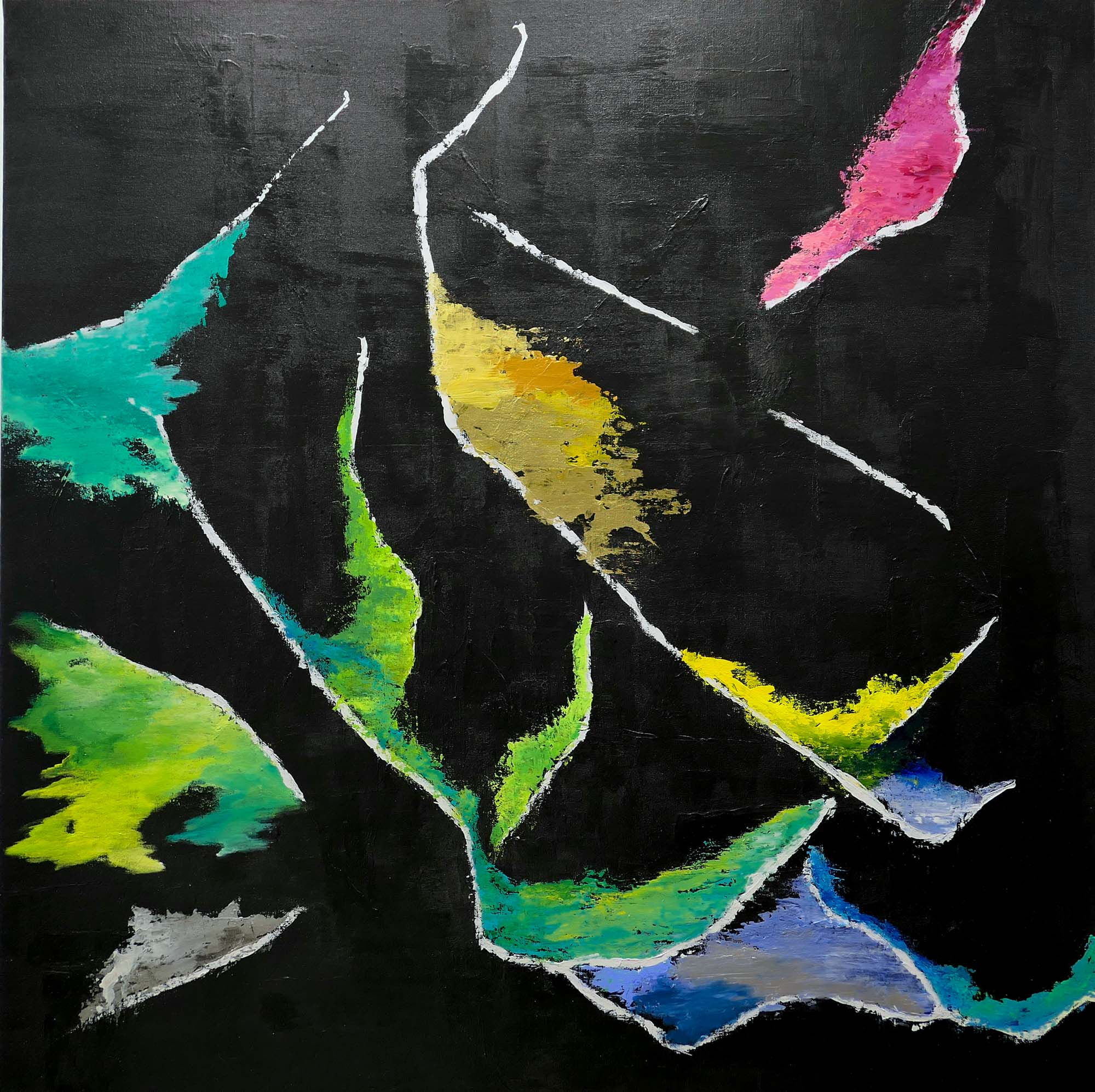Sedimentation - 100x100 cm