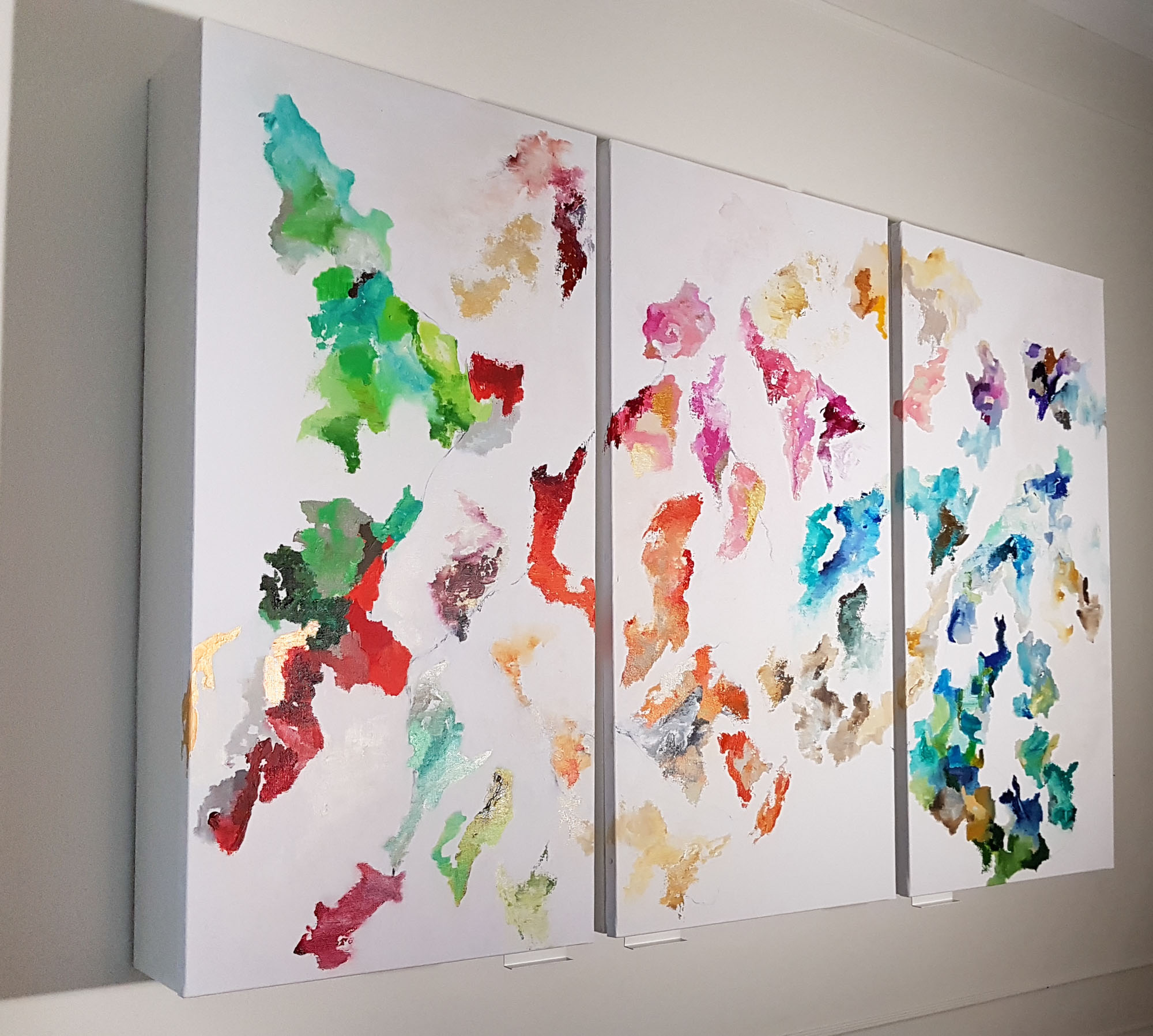 Triptyque monté en placards