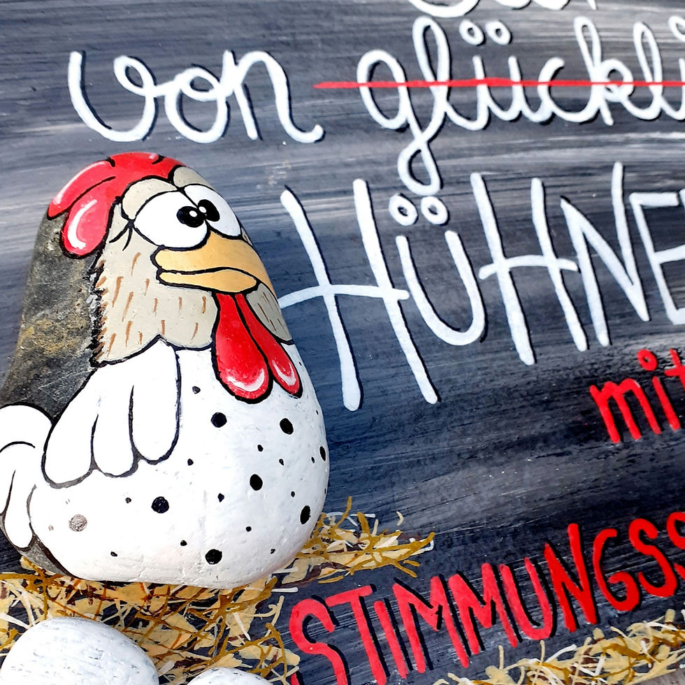 Miniaturbild: XXL Deko-Schild, Eier von ...., Hühner auf Stein, Handarbeit, 20x30 cm 