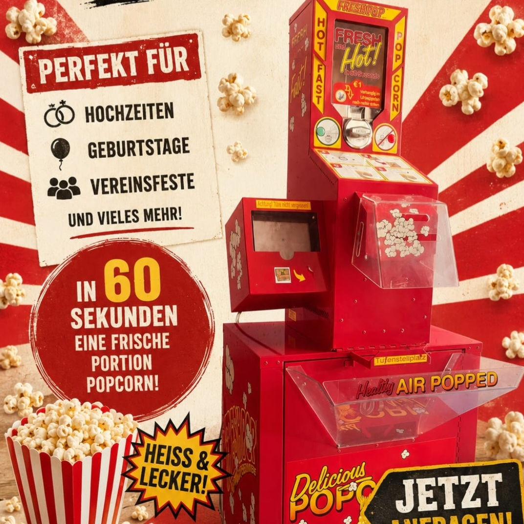 Popcornautomat 1 Tag (Fr-Mo) mieten