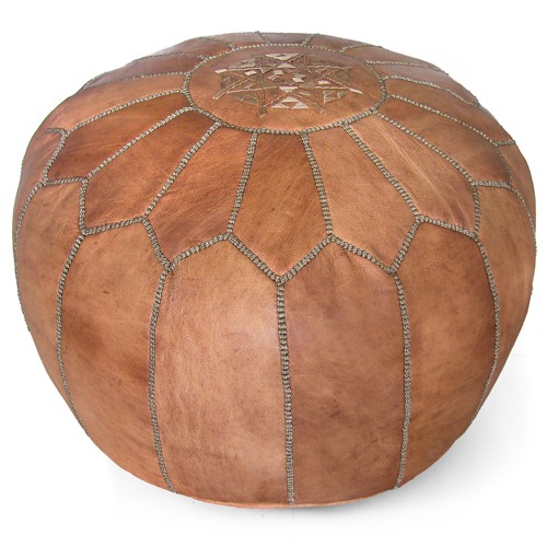 Leather Pouf