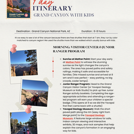 1 Day Itinerary: Grand Canyon w/Kids