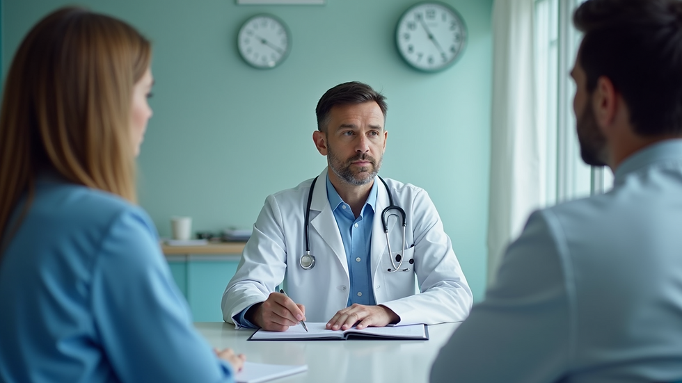 Eye-level view of a healthcare administrator conducting staff training